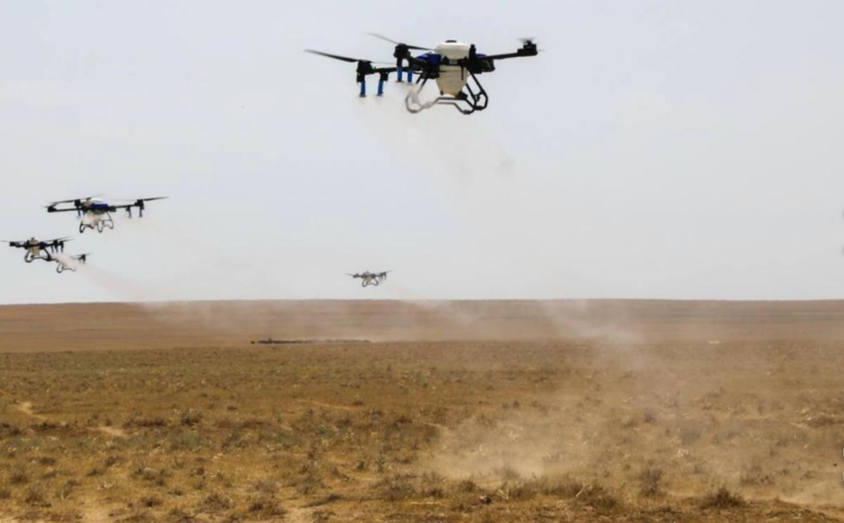 Kazakhstan uses drones to tackle rising locust threat  