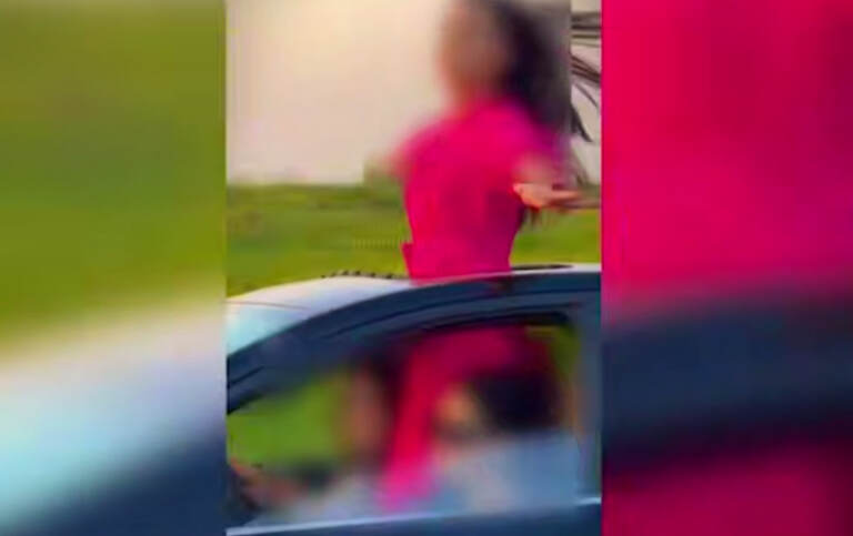Namanganda Onix lyukidan tanasini chiqarib harakatlangan qiz uzr so‘radi (video) 