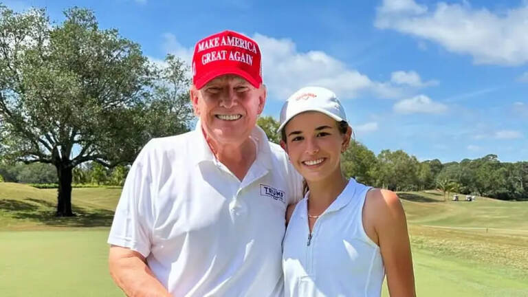 Donald Trampning nabirasi qahvaxonada ishlamoqda