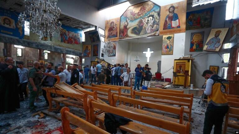 Suriyadagi cherkovda xudkush terrorchi o‘zini portlatdi (video, foto) 