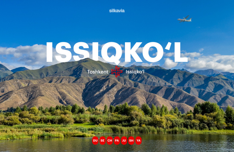 Yoz osmonning o‘zidayoq boshlanadi: Silk Avia Toshkentdan Issiqko‘lga kunlik aviaqatnovlarni yo‘lga qo‘ymoqda