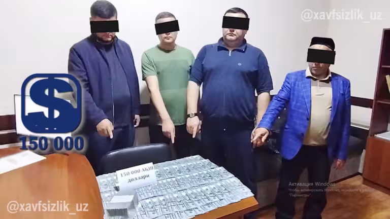 Yer evaziga 600 ming dollar: O‘zbekistonda hokim o‘rinbosari va qator mansabdorlar pora bilan ushlandi