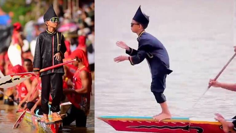 Qayiq ustida raqsga tushgan indoneziyalik bola internet yulduzga aylandi (video)