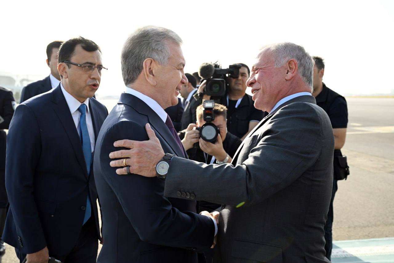 Jordanian King Arrives in Samarkand (Photos)