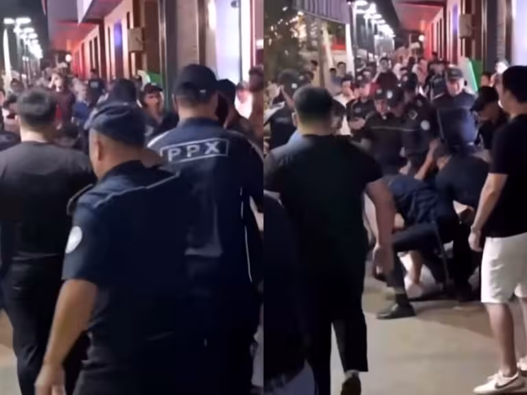 Toshkentdagi Mangal fest’da bir guruh kishilar o‘zaro do‘pposlashdi