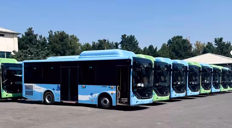 Фарғонага Хитойдан 24 дона автобус олиб келинди